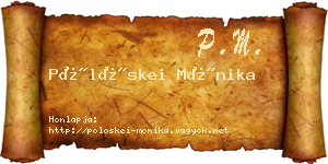 Pölöskei Mónika névjegykártya